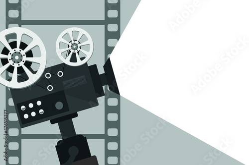 Movie time concept. Template for cinema poster, banner. Vector