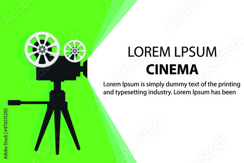 Movie time concept. Template for cinema poster, banner. Vector