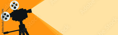 Movie time concept. Template for cinema poster, banner. Vector