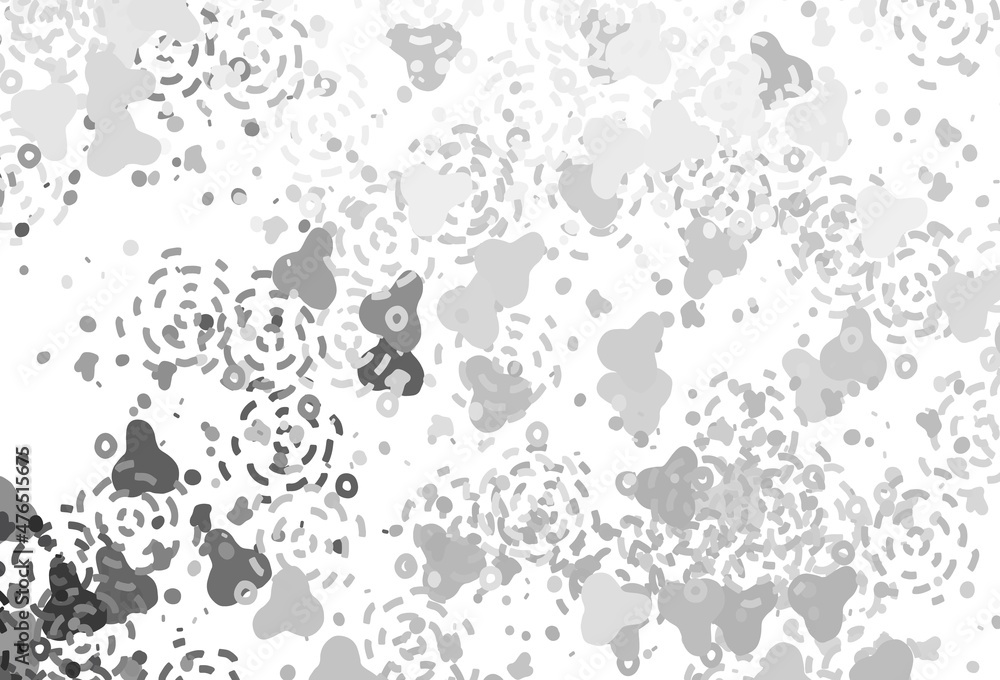 Light Gray vector backdrop with memphis shapes. Light Gray vector backdrop with memphis shapes.