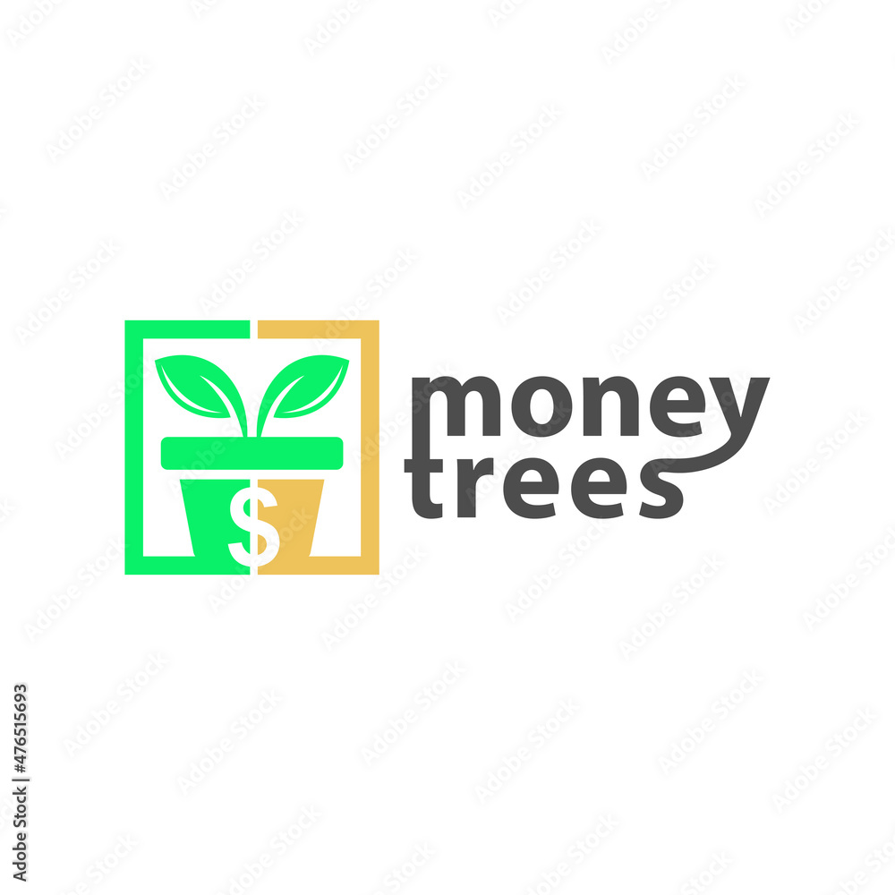 money plant business illustration logo design money plant business illustration logo design