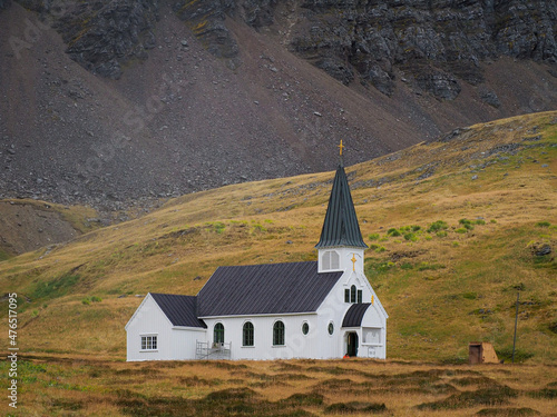 Grytviken Chapel at South Georgia Island photo