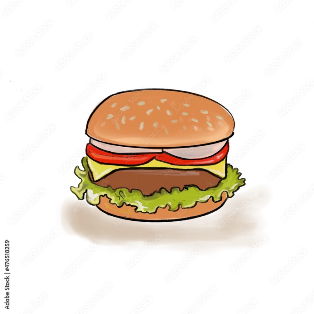 hamburger isolated on white hamburger isolated on white