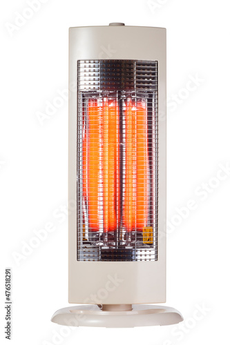 Fotografia Halogen light heater isolated on a white background
