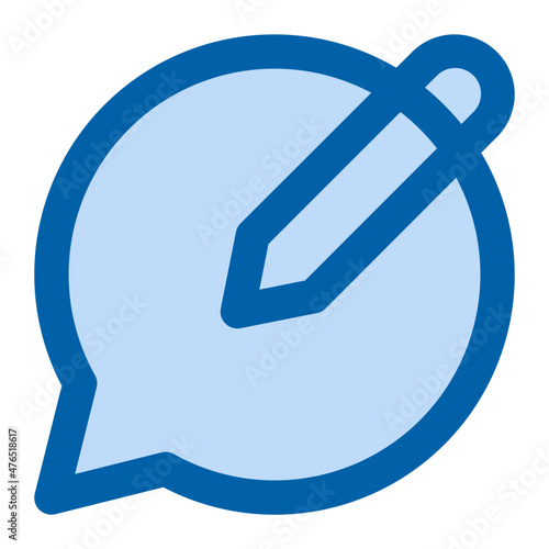 edit chat icon illustration