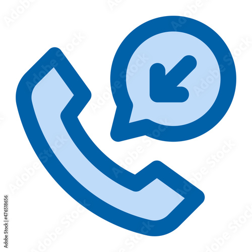incoming call icon illustration