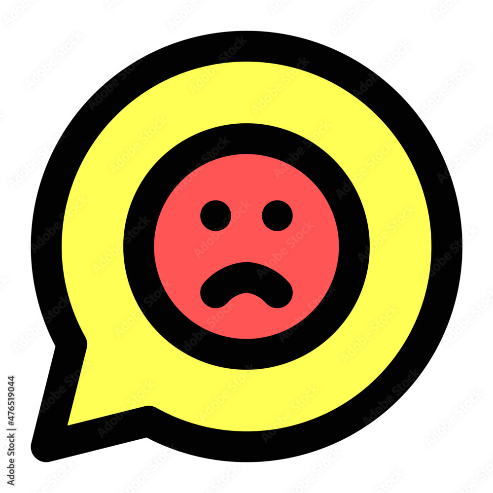 Fototapeta premium sad chat icon illustration
