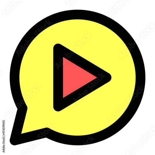 chat video icon illustration