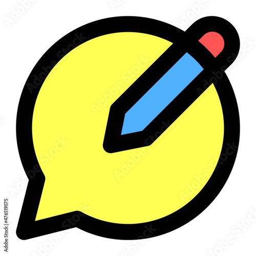 edit chat icon illustration