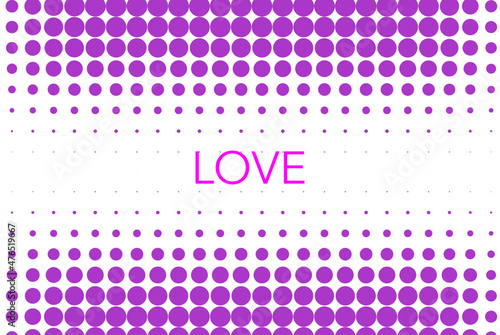 Valentine's Day background. Pink dots and text. Love. Love party background.