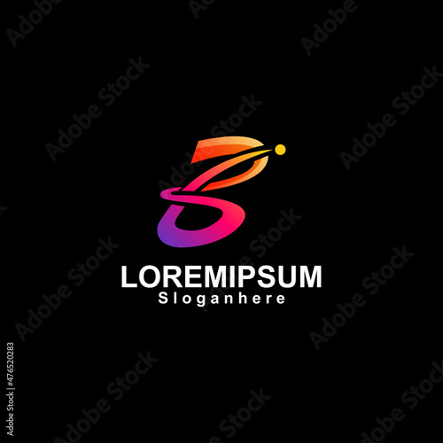 B6 logo colorful concept