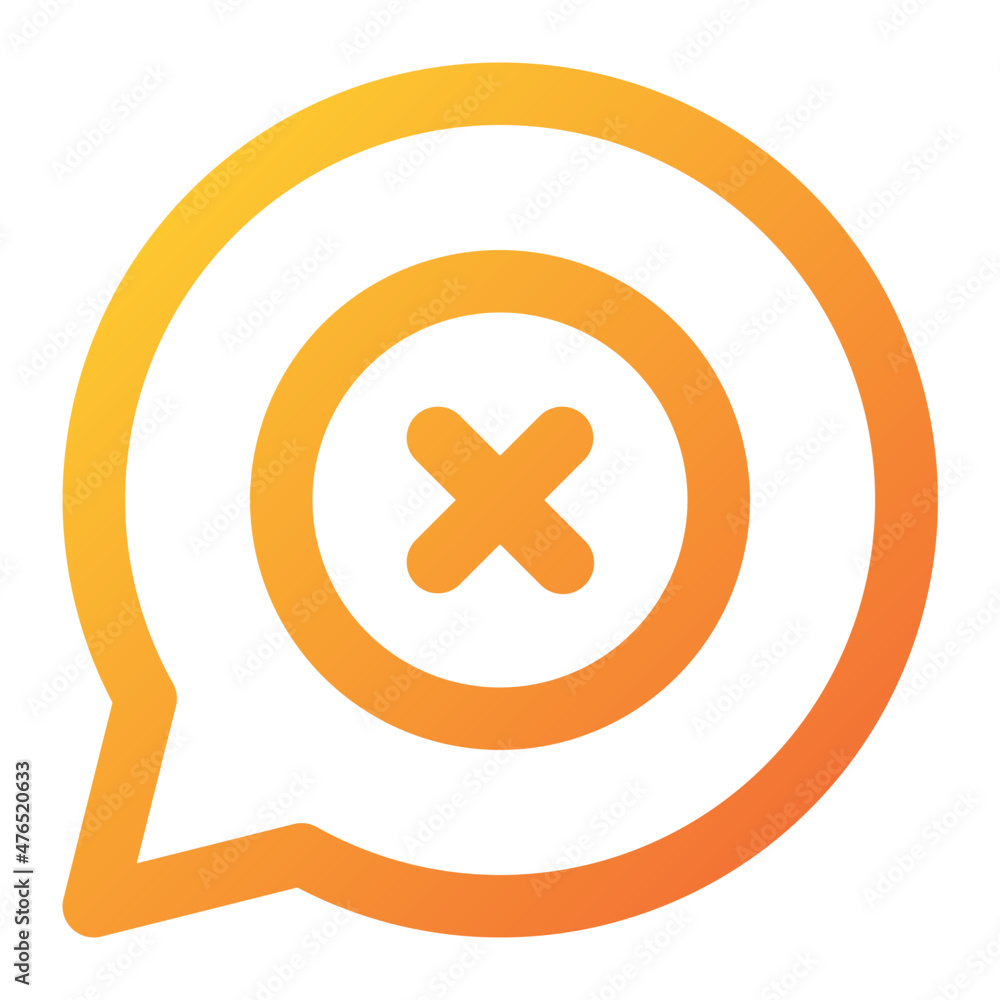 Fototapeta premium delete chat icon illustration