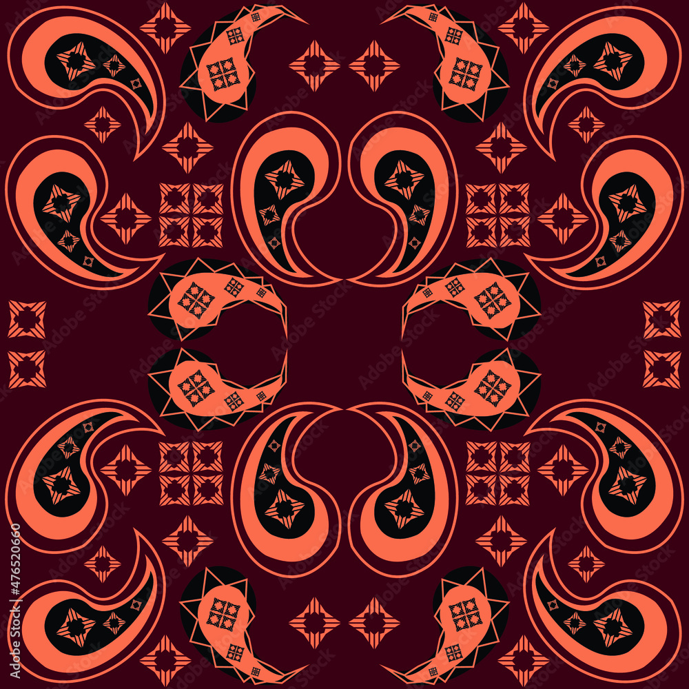 Floral pattern paisley style Paisley print Floral pattern paisley style Paisley print