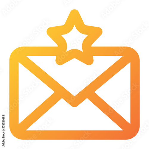 favorite message icon illustration