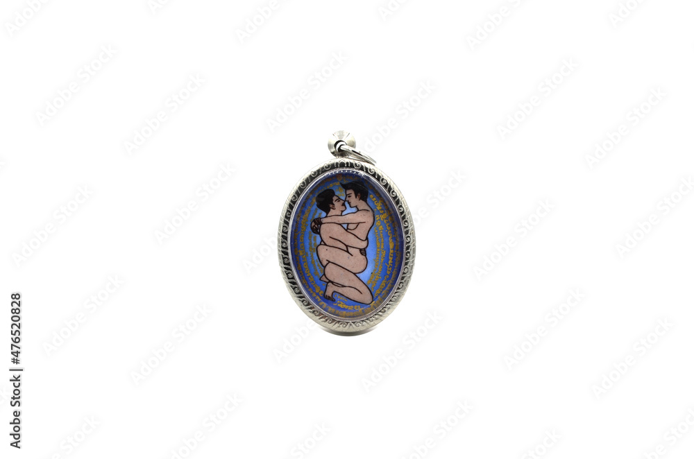 Thai buddha amulet pendant isolated on white background Thai buddha amulet pendant isolated on white background