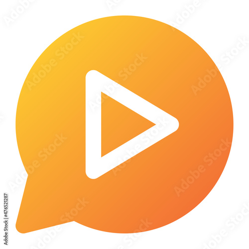 chat video icon illustration