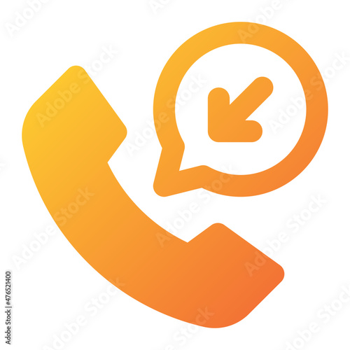 incoming call icon illustration