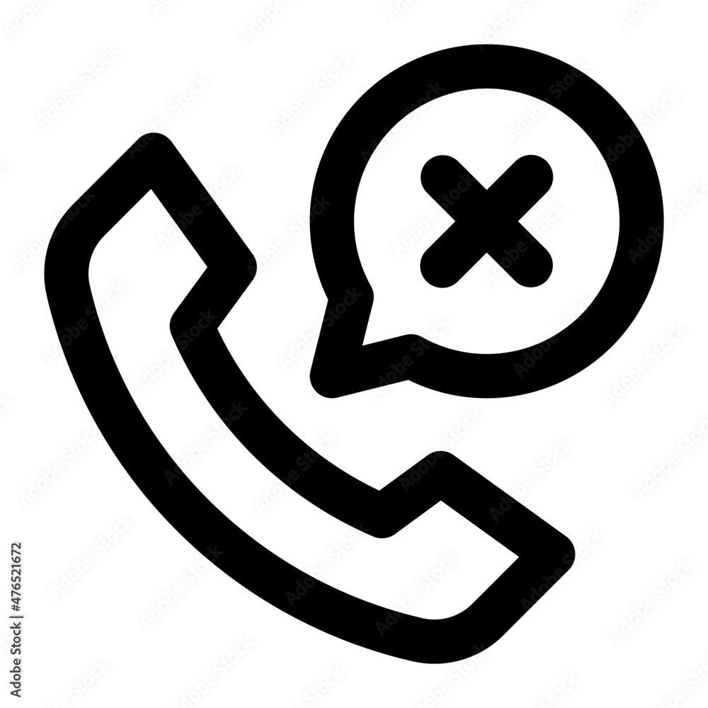 Obraz premium missed call icon illustration