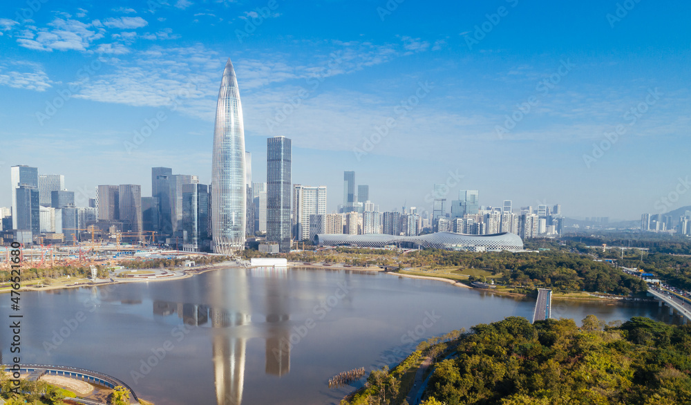 Obraz premium Aerial view of landscape in Shenzhen city,China