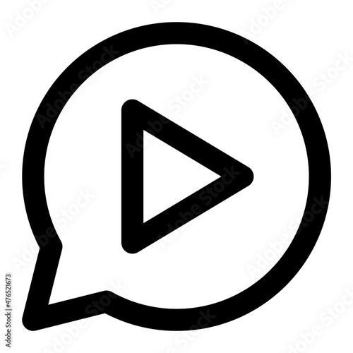 chat video icon illustration