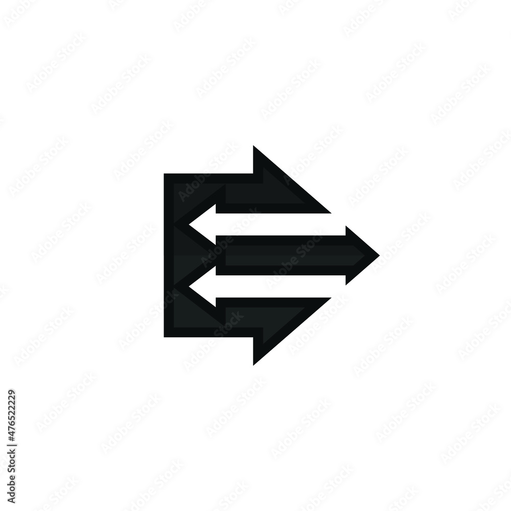 Letter E arrow Logo design. Vector Illustration. Letter E arrow Logo design. Vector Illustration.