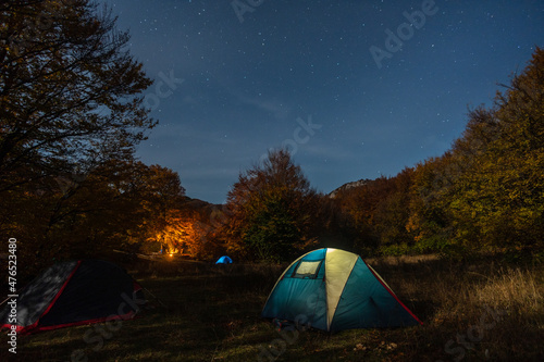 Tourist camp under the stars