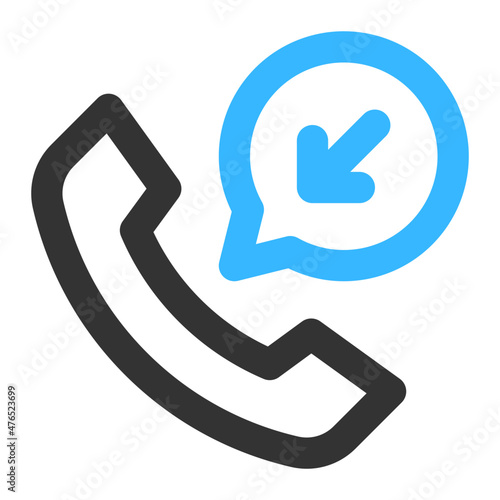 incoming call icon illustration