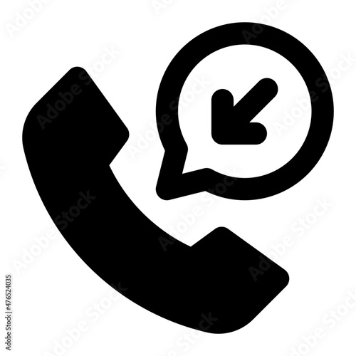 incoming call icon illustration