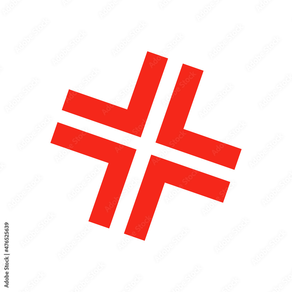 Obraz premium A red mark representing the emotion of anger. Vector.