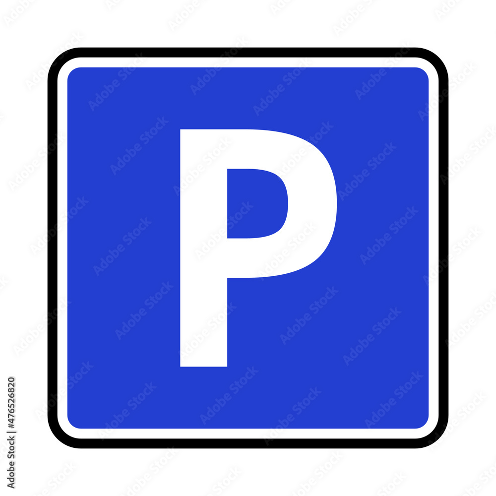 Blue parking sign. Vector icons that can be used for parking. Blue parking sign. Vector icons that can be used for parking.