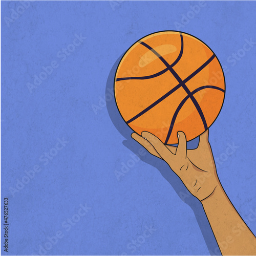 Holding basketball