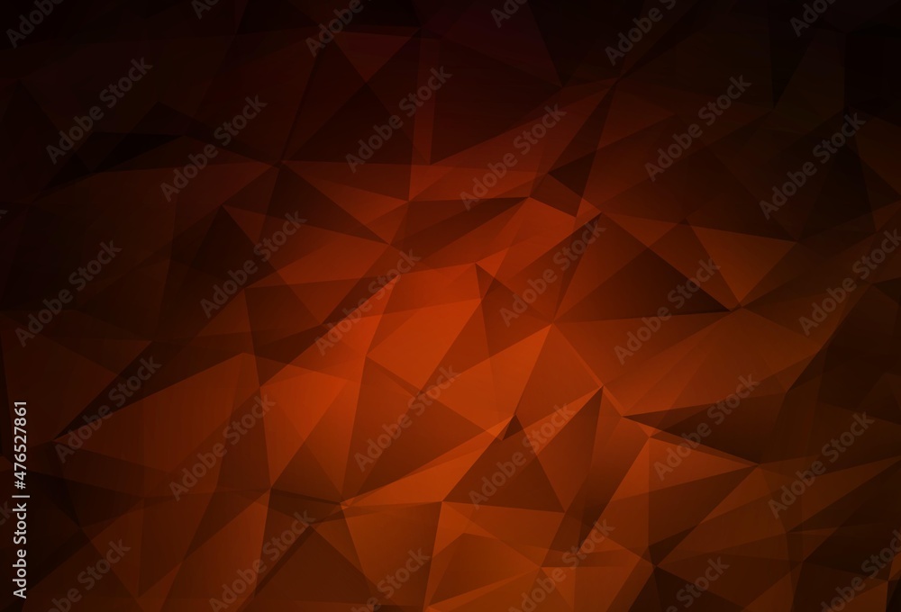 Dark Red vector low poly layout.