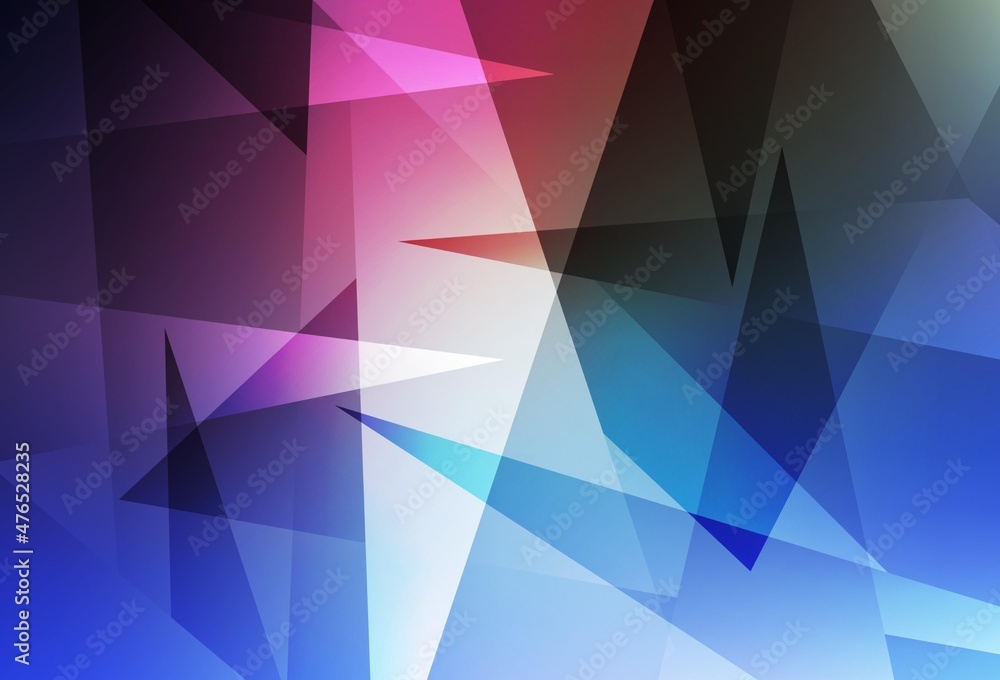 Dark Pink, Blue vector backdrop with lines, triangles. Dark Pink, Blue vector backdrop with lines, triangles.