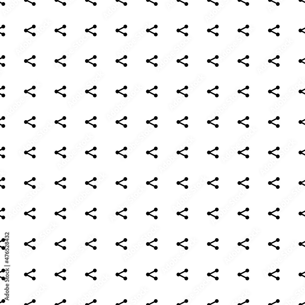 Square seamless background pattern from geometric shapes. The pattern is evenly filled with big black share symbols. Vector illustration on white background Square seamless background pattern from geometric shapes. The pattern is evenly filled with big black share symbols. Vector illustration on white background