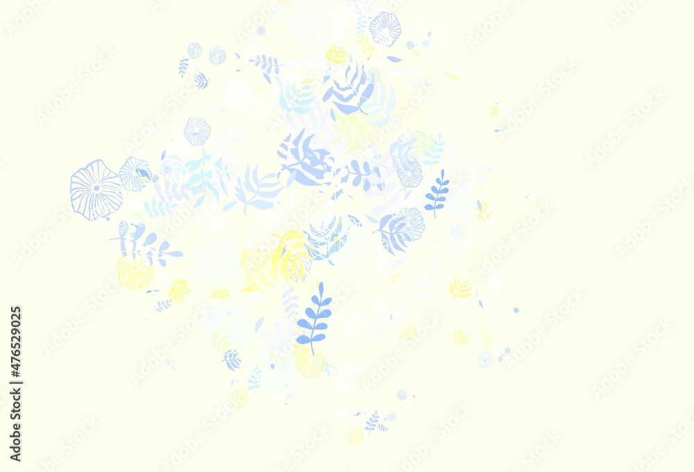 Light Multicolor vector natural pattern with leaves.