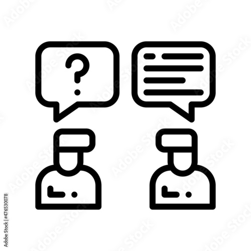 discussion line style icon. vector illustration for graphic design, website, app. EPS 10