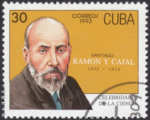 Portrait of Santiago Ramon y Cajal - Spanish doctor and histologist. Nobel laureate, stamp Cuba 1993 photo