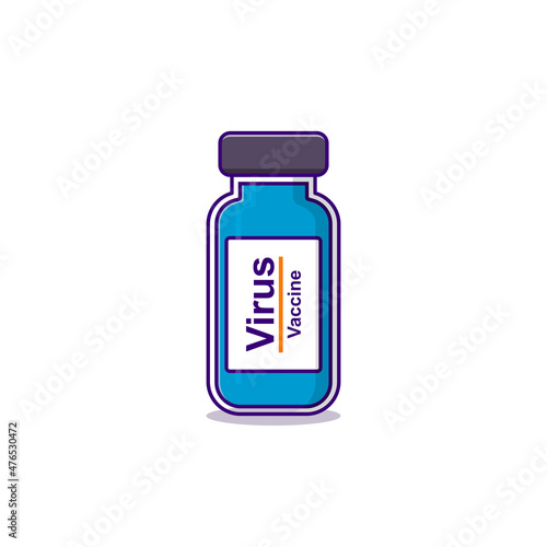 Vaccine virus bottle illustration