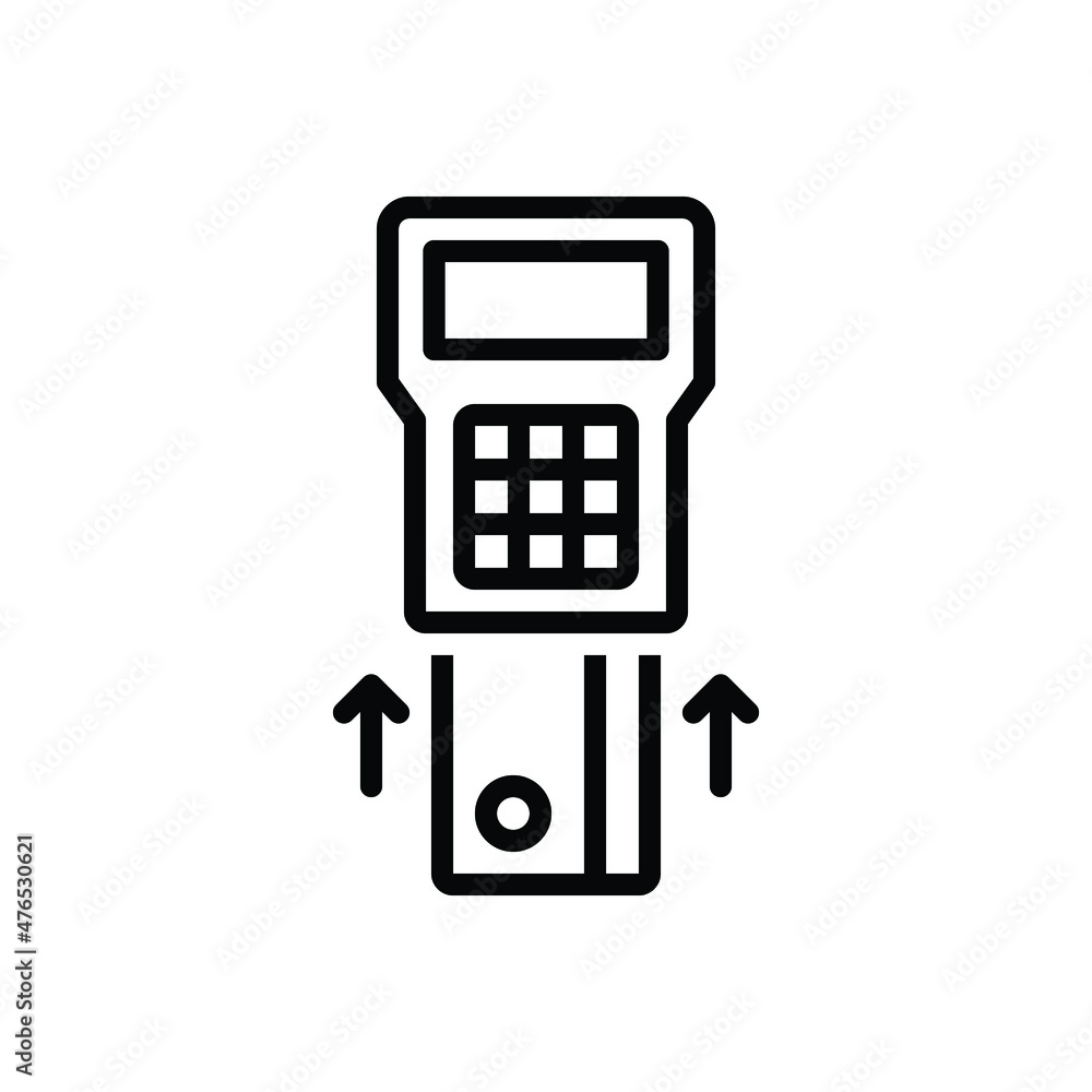 Black line icon for inserted Black line icon for inserted