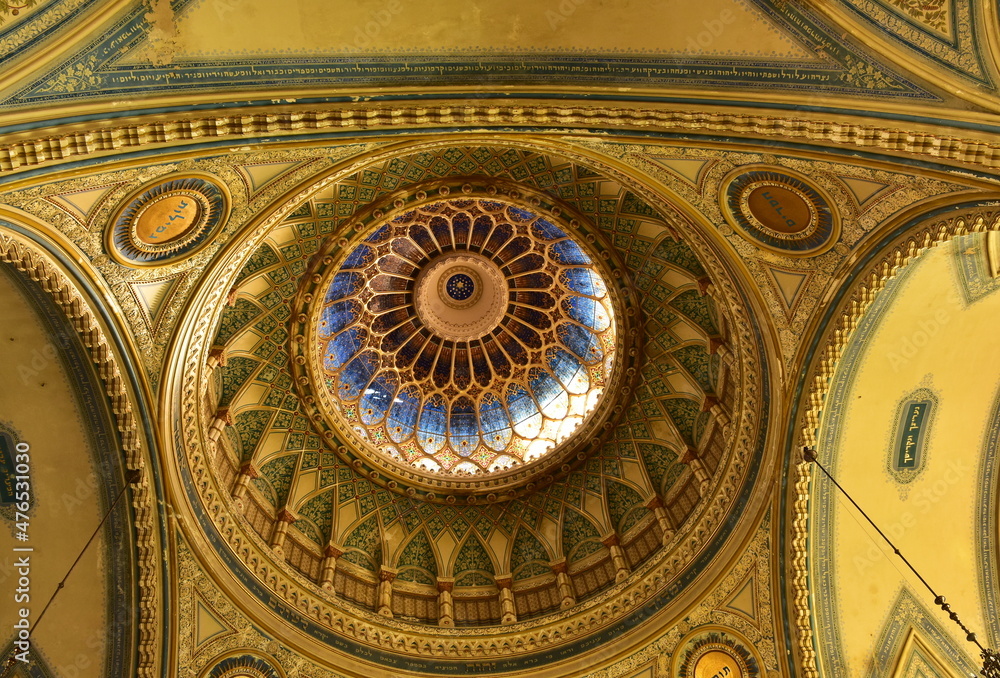 Interior of Synagogue in Szeged in Hungary