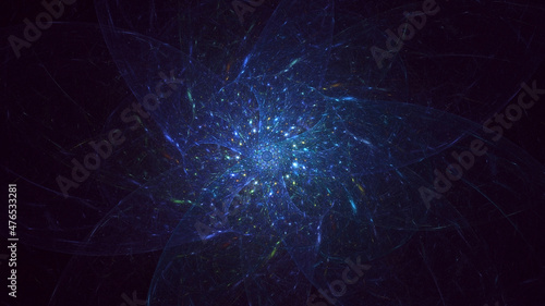 3D rendering abstract round light background