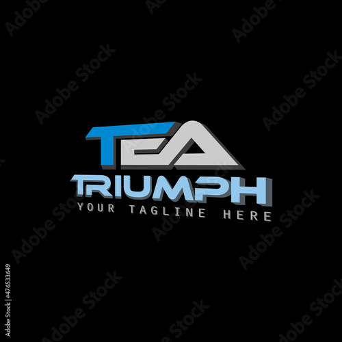 TEA triumph illustration  logo design