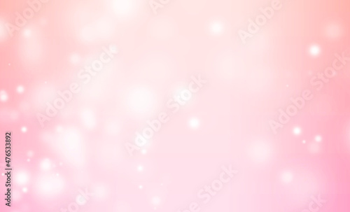 White Glitter Lights on Pink Texture Background. White Bokeh. Defocused, Celebration, Christmas Holiday Backdrop.
