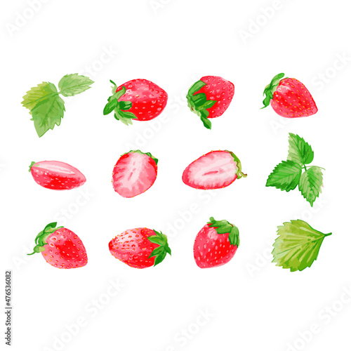 set of strawberries