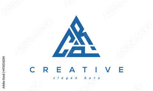 CRP creative tringle letters logo design victor