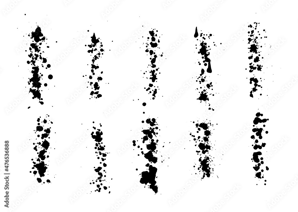 Handmade grunge texture vector. Abstract ink drops on white background. Black and white grunge illustration. Handmade grunge texture vector. Abstract ink drops on white background. Black and white grunge illustration.