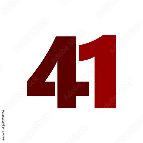 Free Download Number 41 concept. Very suitable various business purposes also for symbol, logo, company name, brand name, personal name, icon and many more. - GFXLoad