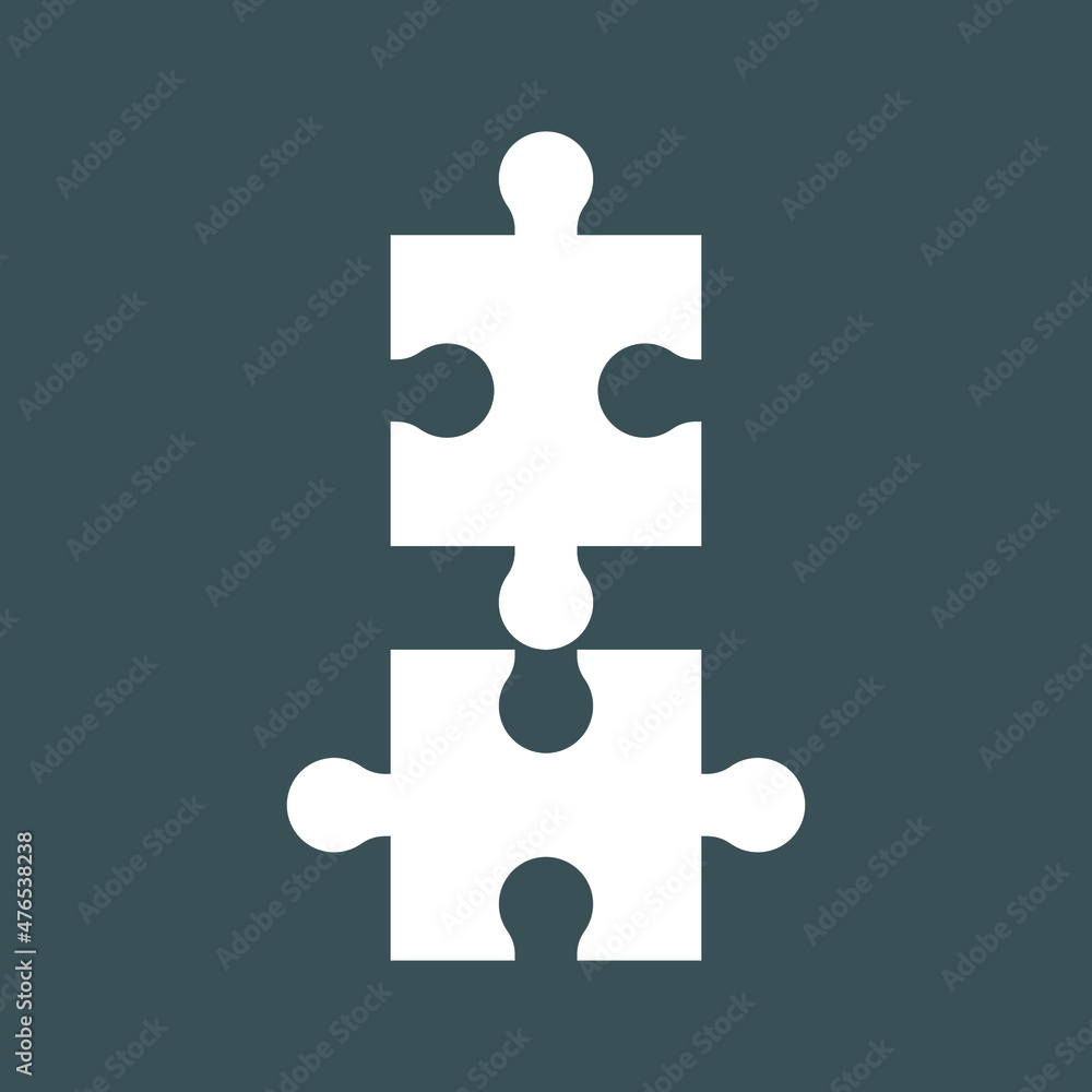 Obraz premium Puzzle simple piece template quality vector illustration cut