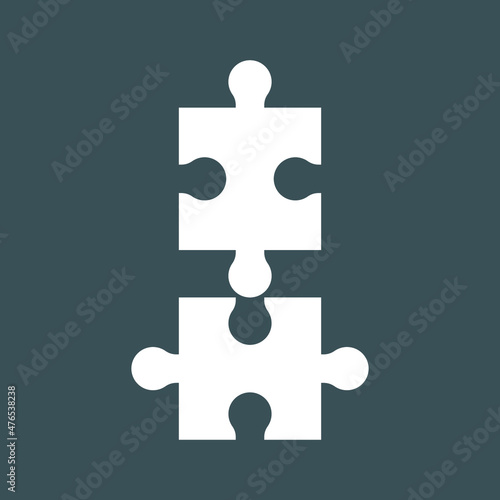 Puzzle simple piece template quality vector illustration cut