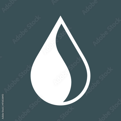 Water drops  droplet raindrops Yin-yang icon quality vector illustration cut	